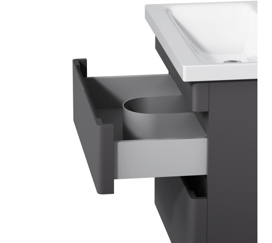 Тумба с раковиной, подвесная, 60 см AM.PM M93A-FHX0602-WC0602GM38 Hit