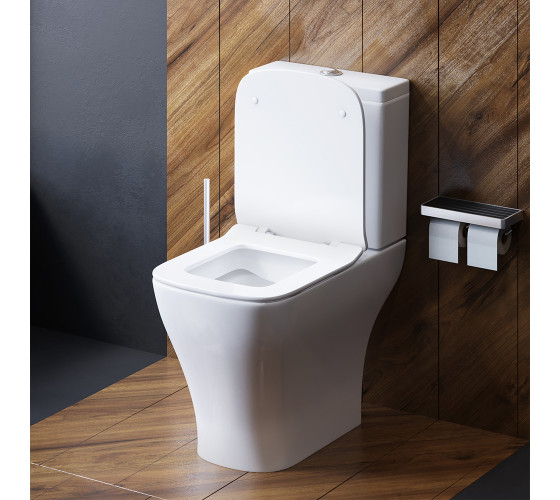 Унитаз-компакт безободковый с сиденьем микролифт Damixa DX78C8600SC Titan