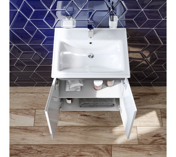 Тумба с раковиной, подвесная, 55 см AM.PM M85-FHX0551-WC0551WG38 X-Joy