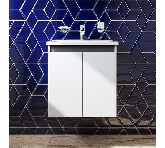 Тумба с раковиной, подвесная, 55 см AM.PM M85-FHX0551-WC0551WG38 X-Joy