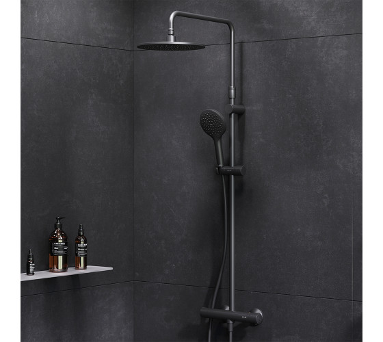 Душевая система ShowerSpot  с термостатом, черный AM.PM F0780422 Like