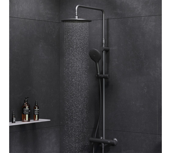Душевая система ShowerSpot  с термостатом, черный AM.PM F0780422 Like