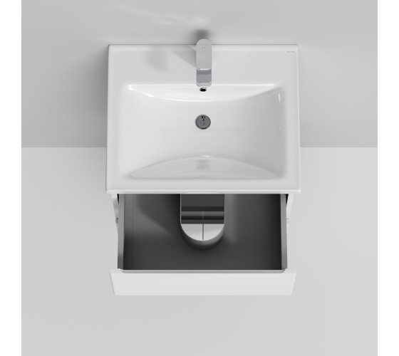 Тумба с раковиной, подвесная, 55 см, 1 ящик, 2 дверцы AM.PM M85-FHX0553-WC0553WG38 X-Joy