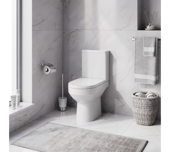 Унитаз-компакт безободковый FlashClean с сиденьем микролифт AM.PM C708600SC Spirit 2.0