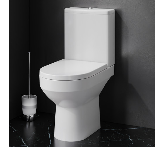 Унитаз-компакт безободковый FlashClean с сиденьем микролифт AM.PM C708600SC Spirit 2.0