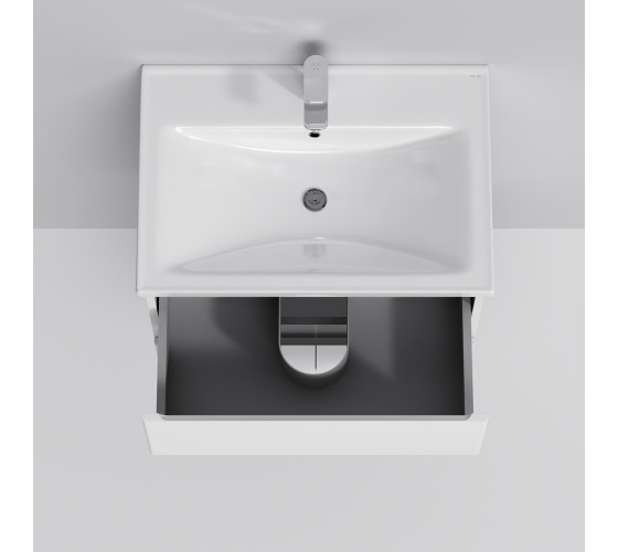 Тумба с раковиной, подвесная, 65 см, 1 ящик, 2 дверцы AM.PM M85-FHX0653-WC0653WG38 X-Joy