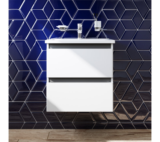 Тумба с раковиной, подвесная, 55 см, 2 ящика AM.PM M85-FHX0552-WC0552WG38 X-Joy