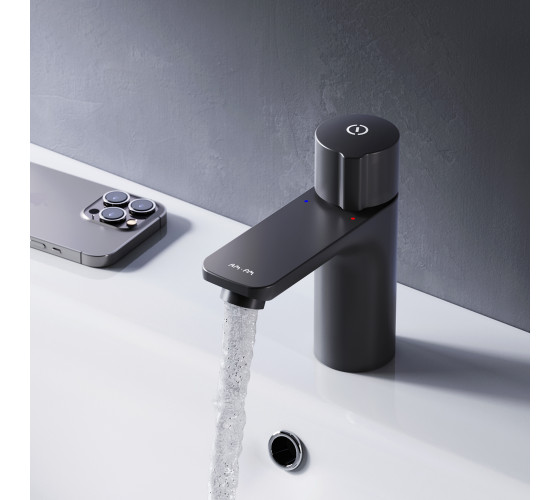 Смеситель для умывальника TouchReel, чёрный AM.PM F85A02522 X-Joy