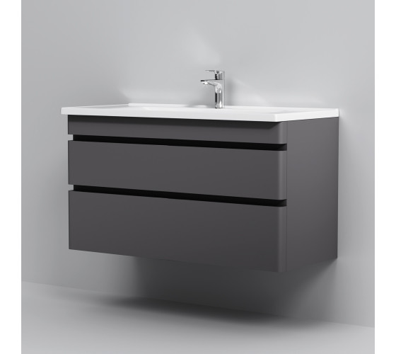 Тумба с раковиной, подвесная, 100 см AM.PM M93A-FHX01002-WC01002GM38 Hit