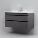 Тумба с раковиной, подвесная, 100 см AM.PM M93A-FHX01002-WC01002GM38 Hit