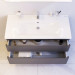 Тумба с раковиной, подвесная, 100 см AM.PM M93A-FHX01002-WC01002GM38 Hit