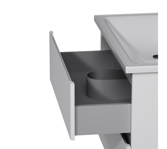 Тумба с раковиной, подвесная, 80 см, 2 ящика AM.PM M85-FHX0802-WC0802WG38 X-Joy