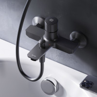 Змішувач для ванни та душу TouchReel, чорний AM.PM F85A10522 X-Joy