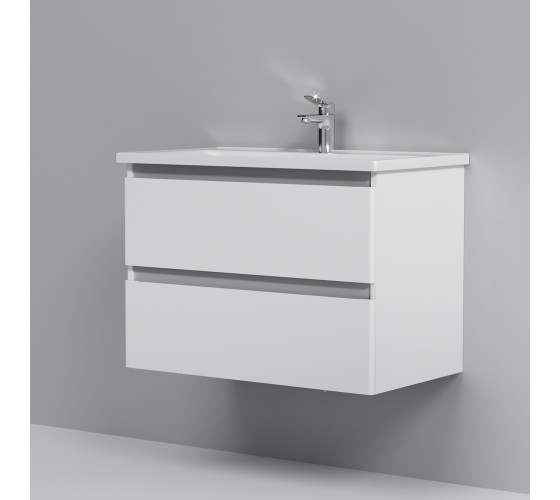 Тумба с раковиной, подвесная, 80 см, 2 ящика AM.PM M85-FHX0802-WC0802WG38 X-Joy
