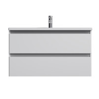Тумба с раковиной, подвесная, 100 см, 2 ящика AM.PM M85-FHX1002-WC1002WG38 X-Joy