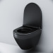 Подвесной унитаз FlashClean с сиденьем микролифт, черн мат AM.PM C701700MBSC Spirit V2.0