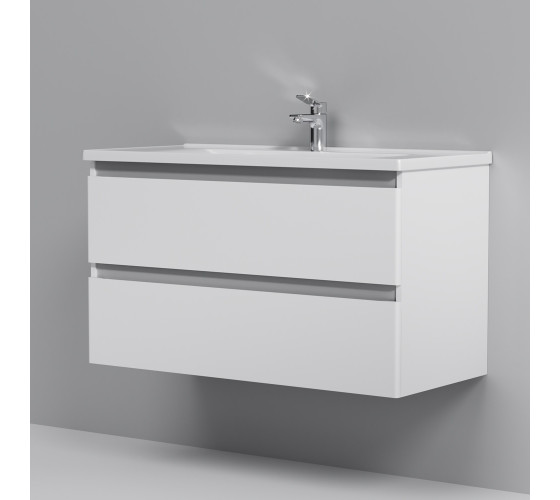 Тумба с раковиной, подвесная, 100 см, 2 ящика AM.PM M85-FHX1002-WC1002WG38 X-Joy