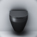 Подвесной унитаз FlashClean с сиденьем микролифт, черн мат AM.PM C701700MBSC Spirit V2.0