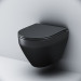 Подвесной унитаз FlashClean с сиденьем микролифт, черн мат AM.PM C701700MBSC Spirit V2.0