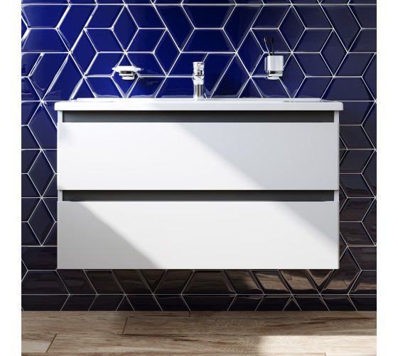 Тумба с раковиной, подвесная, 100 см, 2 ящика AM.PM M85-FHX1002-WC1002WG38 X-Joy