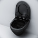 Подвесной унитаз FlashClean с сиденьем микролифт, черн мат AM.PM C701700MBSC Spirit V2.0