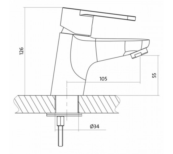 Набор смесителей для ванны Cersanit Cari (S601-125)