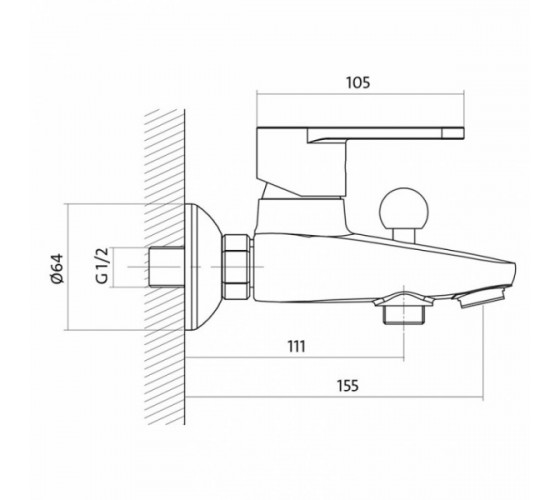 Набор смесителей для ванны Cersanit Cari (S601-125)
