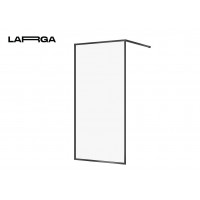 Душова стінка Walk-in Cersanit Larga 100х200 профіль чорний (S932-139)