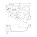 Ванна акриловая Cersanit Sicilia 150х100 правая с ножками, (S301-096)