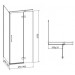 Душевая кабина Cersanit Jota 90x90 правая, прозрачное стекло, без поддона, (S160-002)