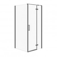 Душевая кабина Cersanit Jota 90x90 правая, чёрный профиль, прозрачное стекло, без поддона (S160-004)