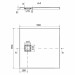 Душевой поддон B187 акриловый квадратный Cersanit Tako Slim 90x4 с сифоном (S601-122)