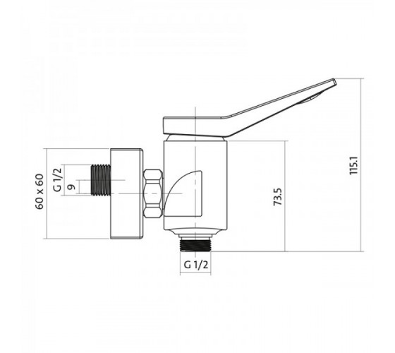 Змішувач для душу Cersanit Cromo (S951-036)