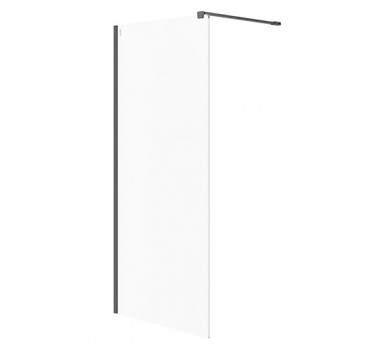 Душевая стенка Walk-in Cersanit Mille 90х200 профиль черный (S161-008)