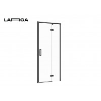 Душевые двери распашные Cersanit Larga 90Х195 R, правая, профиль черный (S932-124)