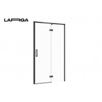 Душевые двери распашные Cersanit Larga 120х195 R, правая, профиль чёрный (S932-126)