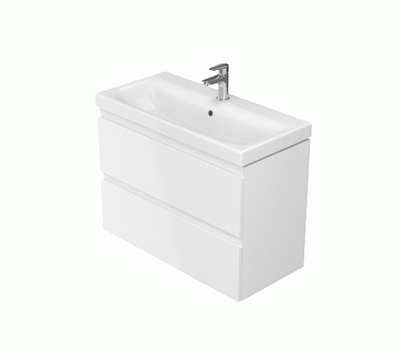 Тумба с раковиной Cersanit В06 Moduo Slim 80 белый (UN509-044 )