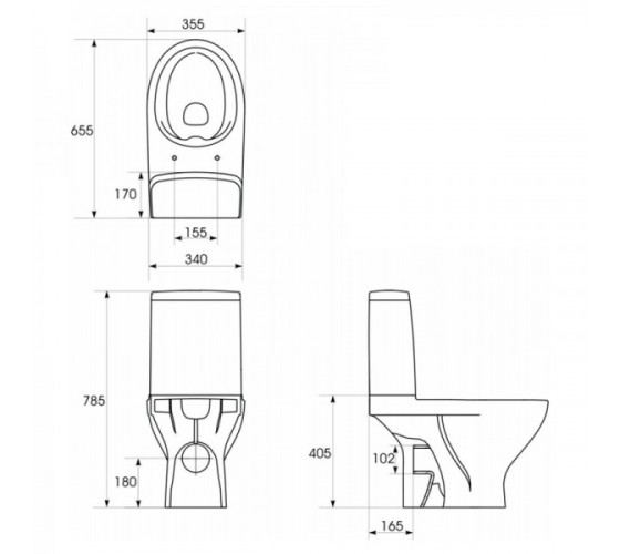 Унітаз-компакт Cersanit Moduo 649 CleanOn 010 (K116-001)