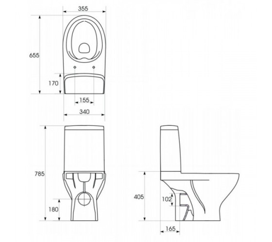 Унитаз-компакт Cersanit Moduo Clean On 011 с сиденьем Slim WRAP (K116-025)