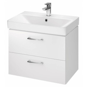 Тумба подвесная CERSANIT B387 Lara белая с умывальником Mille Slim 60 (S801-359)