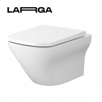 Унитаз подвесной Cersanit Larga  Cleanon с сиденьем Slim Wrap, Soft Close (СЕТ B332), (S701-473)