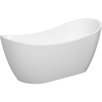 Ванна акриловая Cersanit Zen Double Oval 182х71 отдельностоящая, с сифоном и донным клапаном click-clack хром (S301-331)