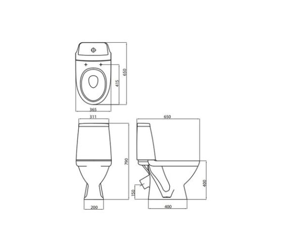 Унітаз-компакт Kolo Modo, косий випуск, з сидінням soft close (L39003000)