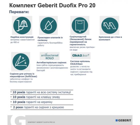 Інсталяція Geberit Duofix Pro 20 з клавішею Delta01 біла + унітаз KOLO Idol із сидінням Soft Close (118.315.11.1)