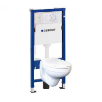 Инсталляция Geberit Duofix Pro 20 с клавишей Delta01 белая + унитаз KOLO Idol с сиденьем Soft Close (118.315.11.1)