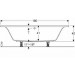 Ванна акрилова Kolo SUPERO DUO 180x80, прямокутна, центральний злив, з ніжками (5363000)