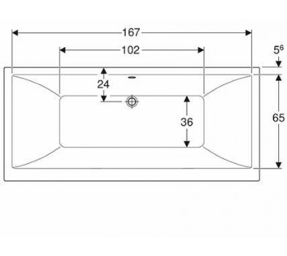 Ванна акрилова Kolo SUPERO DUO 180x80, прямокутна, центральний злив, з ніжками (5363000)