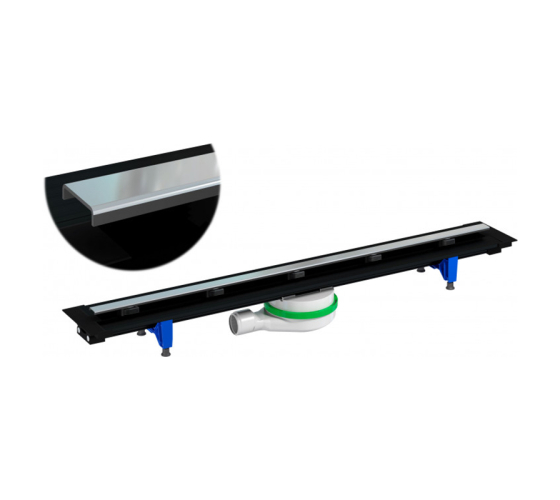 Линейный трап отрезной Prevex EasyLine Classic 350-770 мм решетка хром (EL-CLPL07A-003)