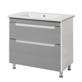 Тумба Юввис Valencia NEW grey ТНБ-2 Д 85 с умывальником Trio