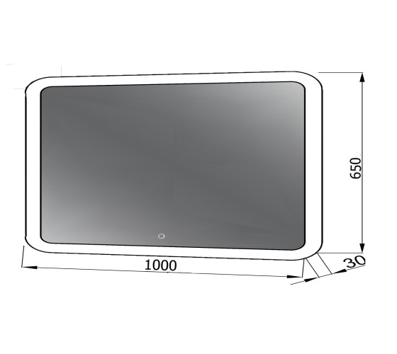 Зеркало Юввис Лион Z-100*65 LED